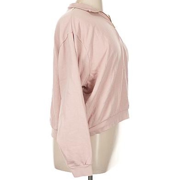 NWT oversiz xl Nike 1/4 quarter zip pullover pedal pink with retro gold label - Picture 5 of 6